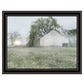 Green Country Morning Black Framed Print Wall Art