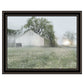Green Country Morning Black Framed Print Wall Art