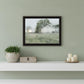 Green Country Morning Black Framed Print Wall Art