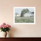 Green Country Morning Black Framed Print Wall Art