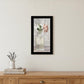 Cottage Peach Rose Black Framed Print Wall Art