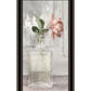 Cottage Peach Rose Black Framed Print Wall Art