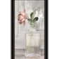 Cottage Peach Rose Black Framed Print Wall Art