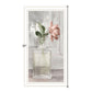 Cottage Peach Rose Black Framed Print Wall Art