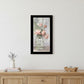 Cottage Peach Roses Black Framed Print Wall Art