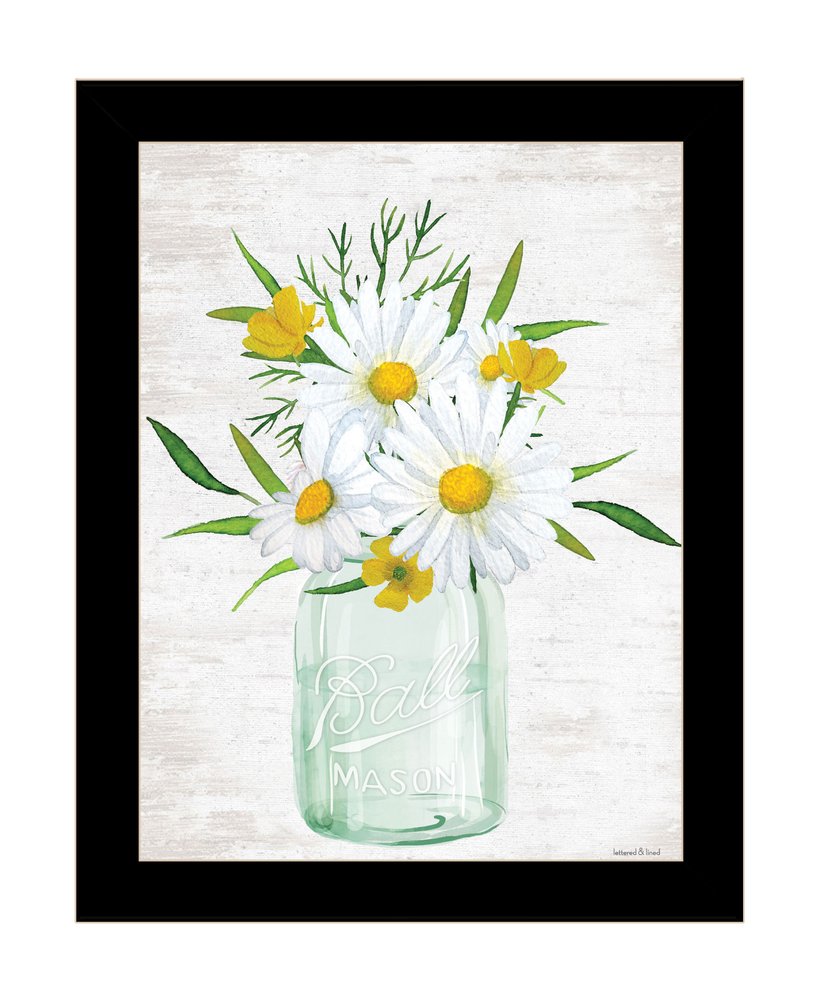 Floral Bouquet Black Framed Print Wall Art