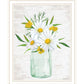 Floral Bouquet Black Framed Print Wall Art