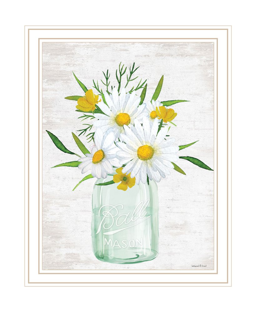 Floral Bouquet Black Framed Print Wall Art