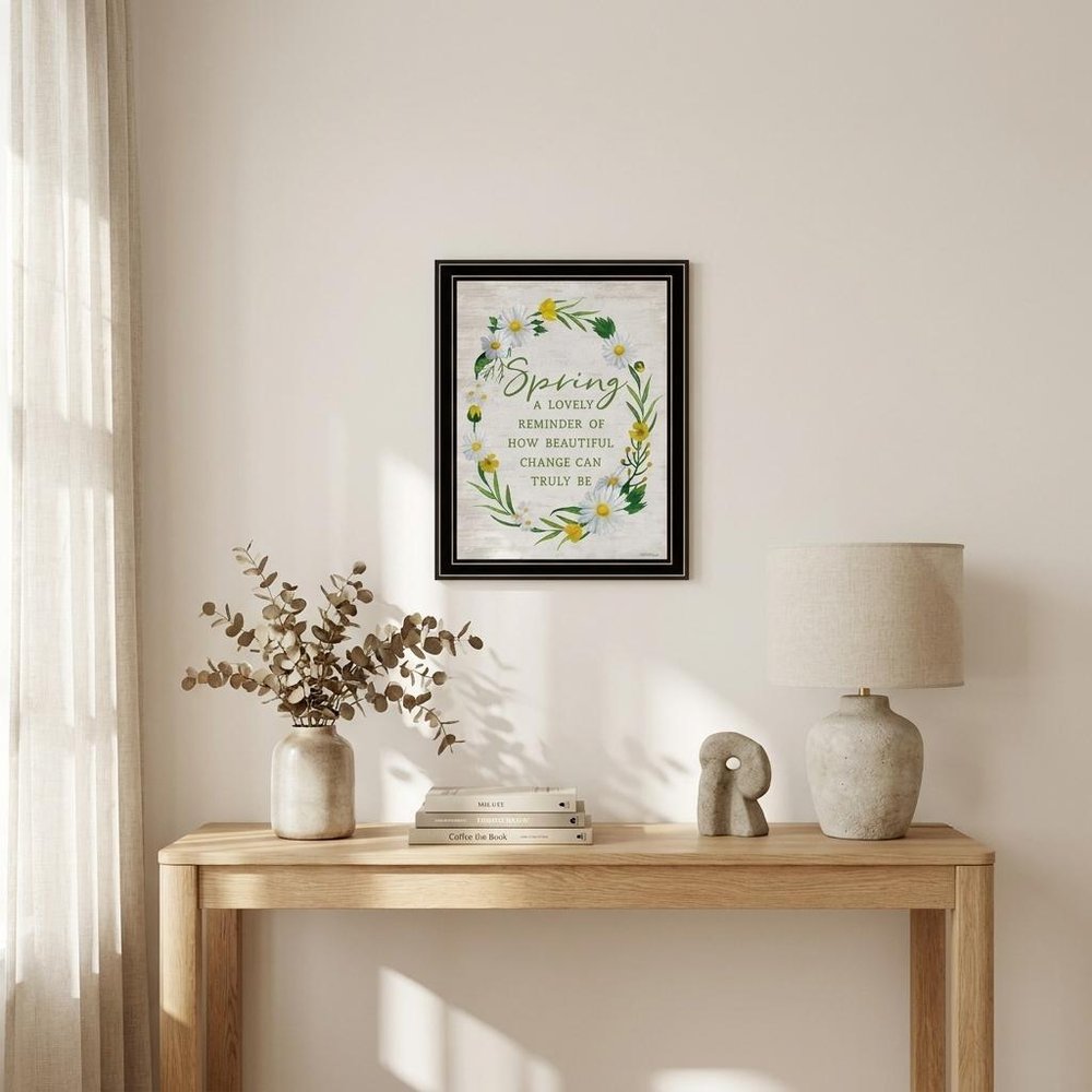 Spring Reminder Black Framed Print Wall Art