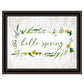Hello Spring Black Framed Print Wall Art