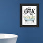 Hot Bath Black Framed Print Bathroom Wall Art