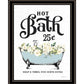 Hot Bath Black Framed Print Bathroom Wall Art