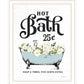 Hot Bath Black Framed Print Bathroom Wall Art