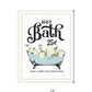 Hot Bath Black Framed Print Bathroom Wall Art