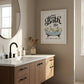 Hot Bath Black Framed Print Bathroom Wall Art