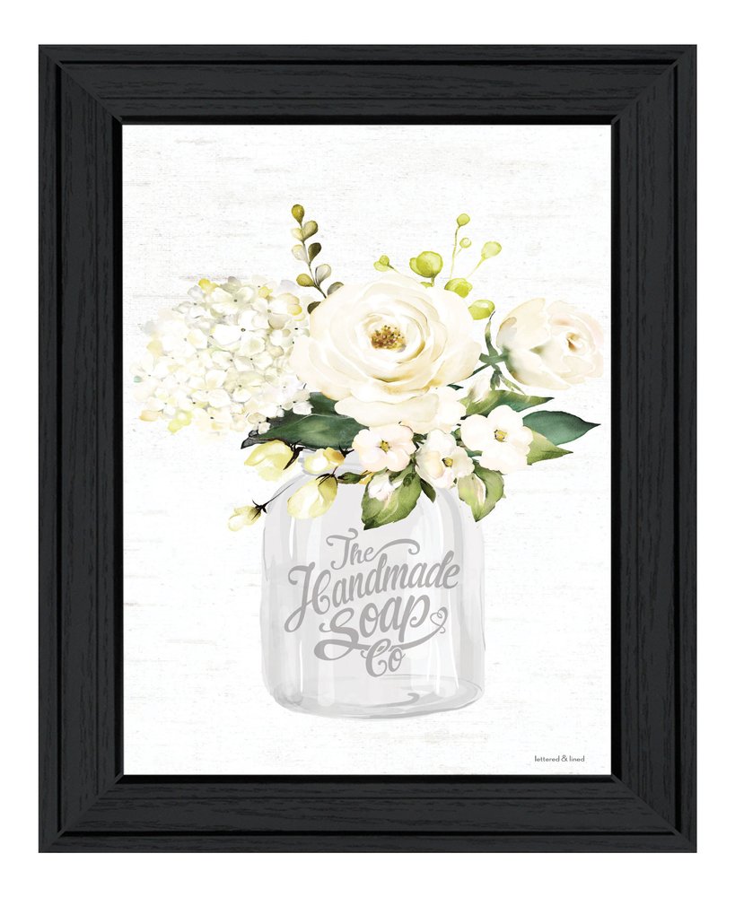 Bathroom Flower Ja Black Framed Print Bathroom Wall Art