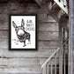 Hello Sweet Cheeks Donkey Black Framed Print Bathroom Wall Art