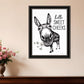 Hello Sweet Cheeks Donkey Black Framed Print Bathroom Wall Art