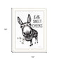 Hello Sweet Cheeks Donkey Black Framed Print Bathroom Wall Art