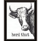 Herd That Black Framed Print Bathroom Wall Art