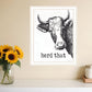 Herd That Black Framed Print Bathroom Wall Art