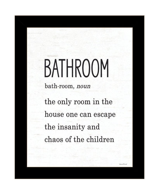 Bathroom Escape Black Framed Print Bathroom Wall Art