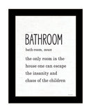 Bathroom Escape Black Framed Print Bathroom Wall Art