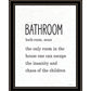 Bathroom Escape Black Framed Print Bathroom Wall Art