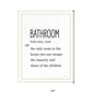 Bathroom Escape Black Framed Print Bathroom Wall Art