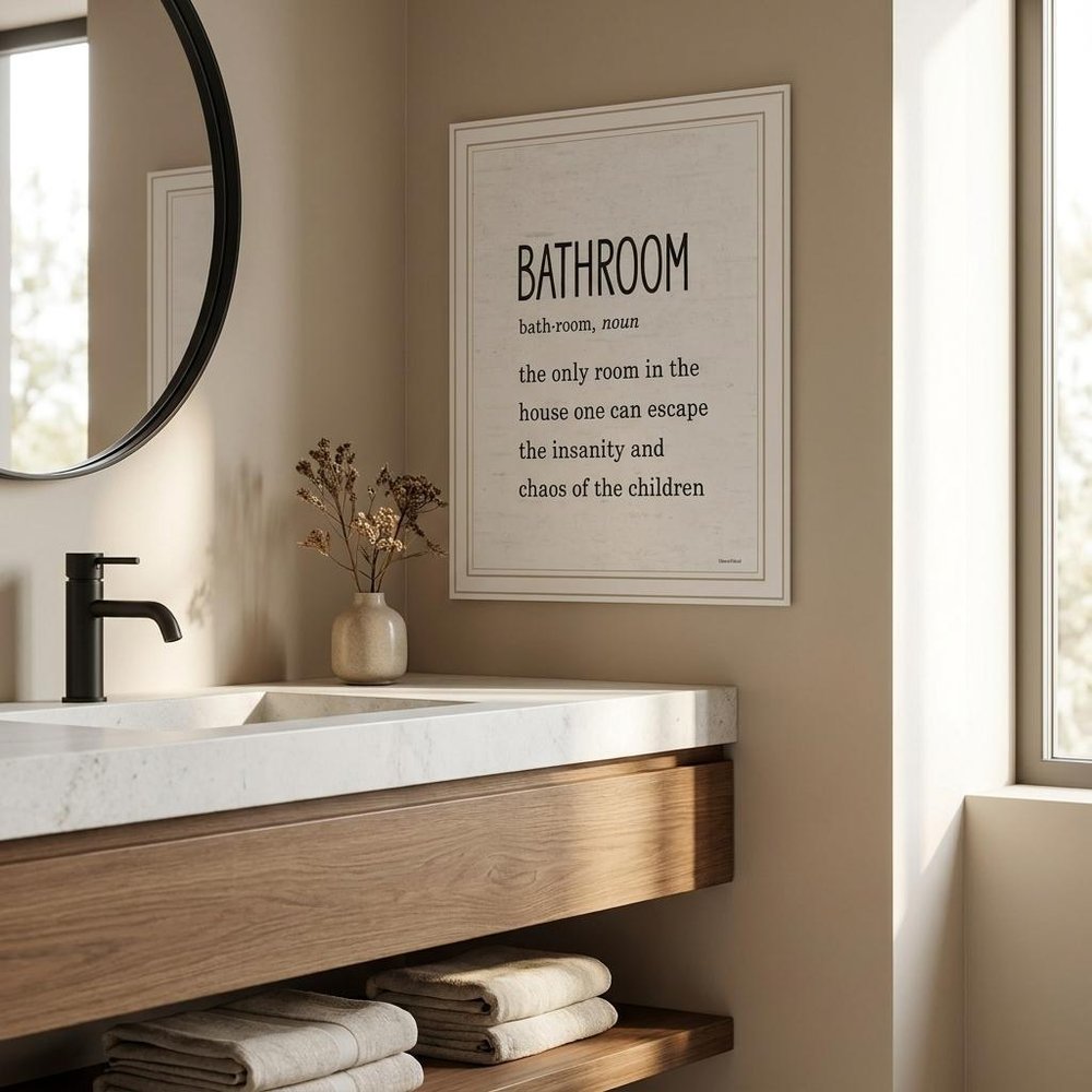 Bathroom Escape Black Framed Print Bathroom Wall Art