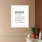 Bathroom Escape Black Framed Print Bathroom Wall Art