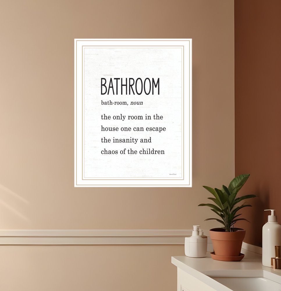 Bathroom Escape Black Framed Print Bathroom Wall Art