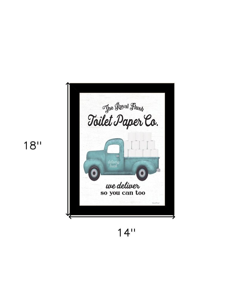 Toilet Paper Co Black Framed Print Bathroom Wall Art