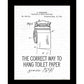Correct Way to Hang Toilet Paper Black Framed Print Bathroom Wall Art