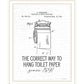 Correct Way to Hang Toilet Paper Black Framed Print Bathroom Wall Art