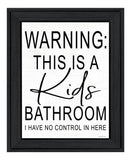 Kids Bathroom Black Framed Print Bathroom Wall Art