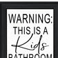 Kids Bathroom Black Framed Print Bathroom Wall Art