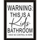 Kids Bathroom Black Framed Print Bathroom Wall Art