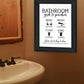 Bathroom Guide Black Framed Print Bathroom Wall Art
