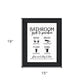 Bathroom Guide Black Framed Print Bathroom Wall Art