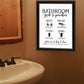 Bathroom Guide Black Framed Print Bathroom Wall Art