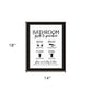 Bathroom Guide Black Framed Print Bathroom Wall Art