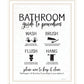 Bathroom Guide Black Framed Print Bathroom Wall Art