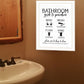 Bathroom Guide Black Framed Print Bathroom Wall Art