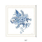 Floral Calligraphy Sketches Black Framed Print Wall Art