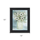 White Blooms Black Framed Print Wall Art