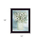 White Blooms Black Framed Print Wall Art