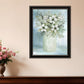 White Blooms Black Framed Print Wall Art