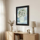 White Blooms Black Framed Print Wall Art