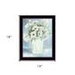 White Blooms Black Grooved Framed Print Wall Art